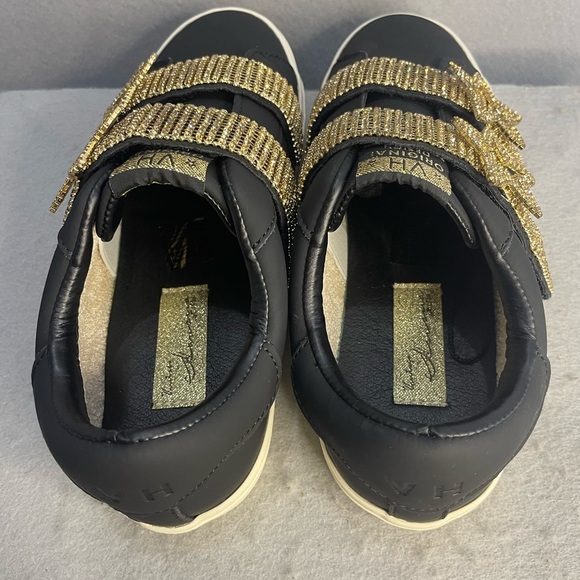 Vintage Havana The Iconic Sparkle Star Pure Black Sneakers Sz 7 NIB - RARE - Picture 2 of 16